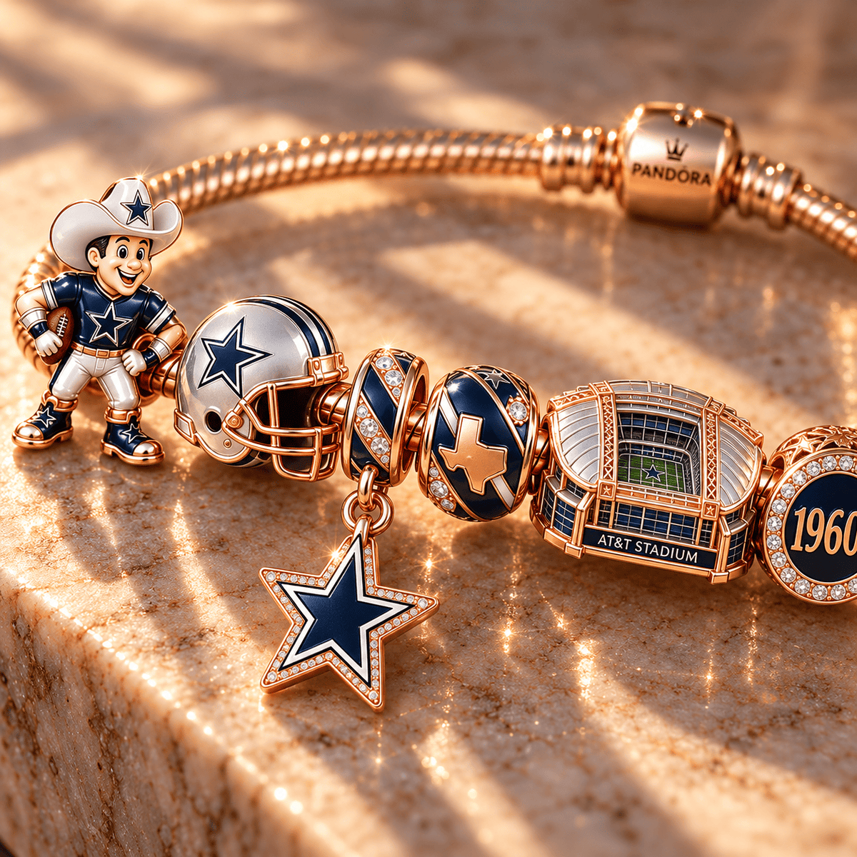DLCB Gold Charm Bracelet Set NHVH
