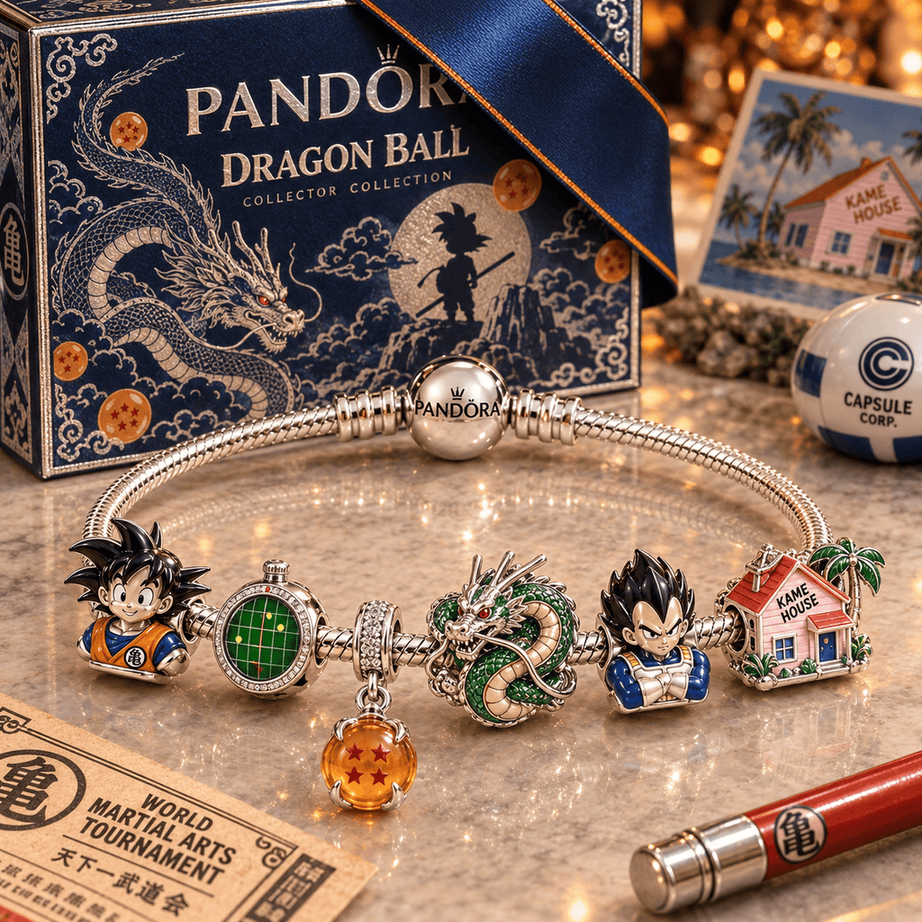 DRGB Silver Charm Bracelet Set PTKL