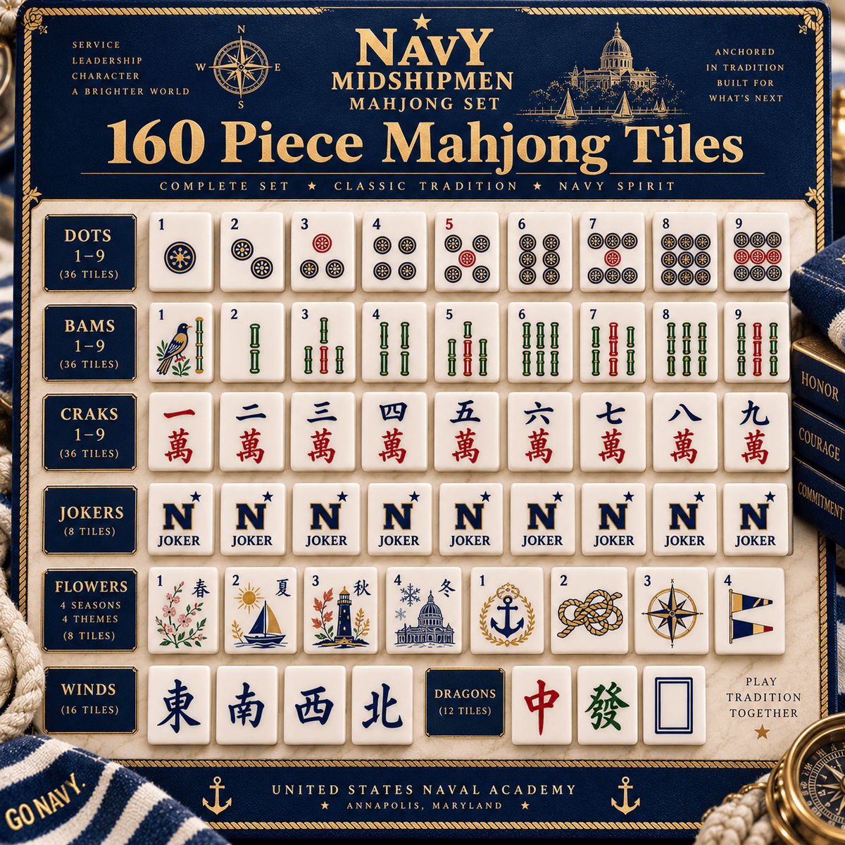 Premium NMSM Mahjong Tiles Set TNSM