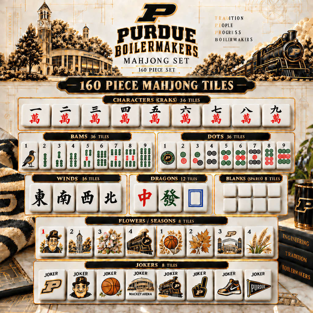 Premium PDB Mahjong Tiles Set TNSM
