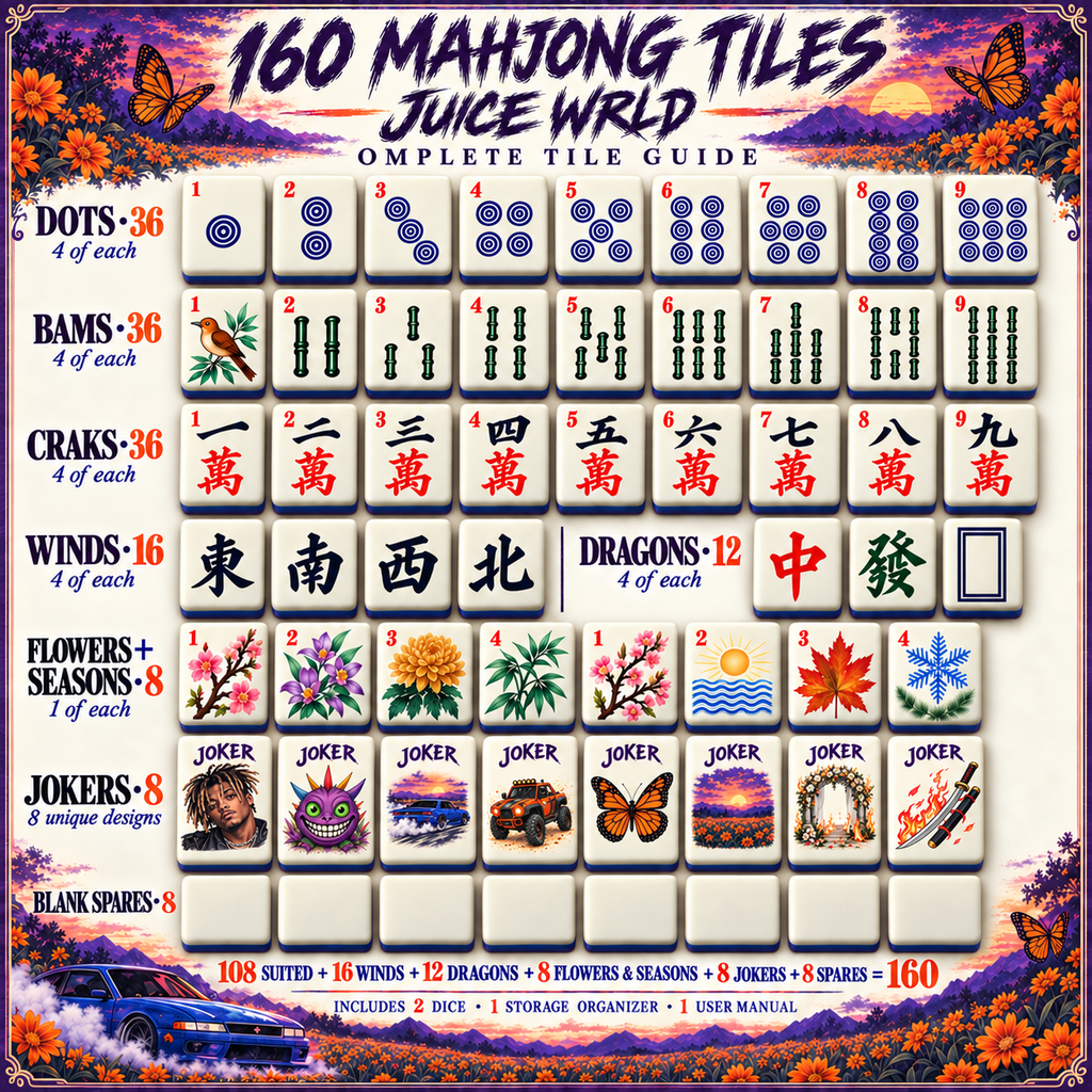 Premium WRLD Mahjong Tiles Set TTMH