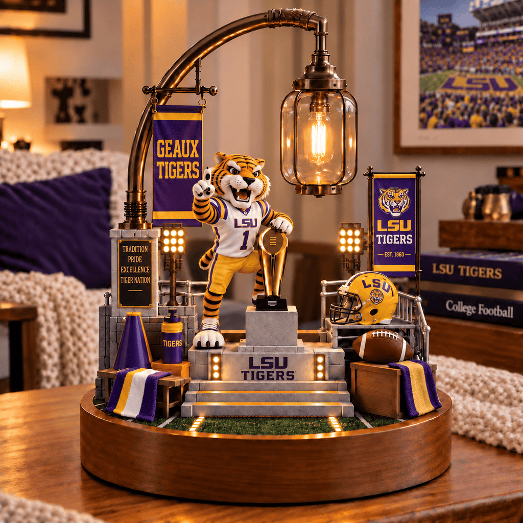 LSU Themed Bedside Lamp DNBN