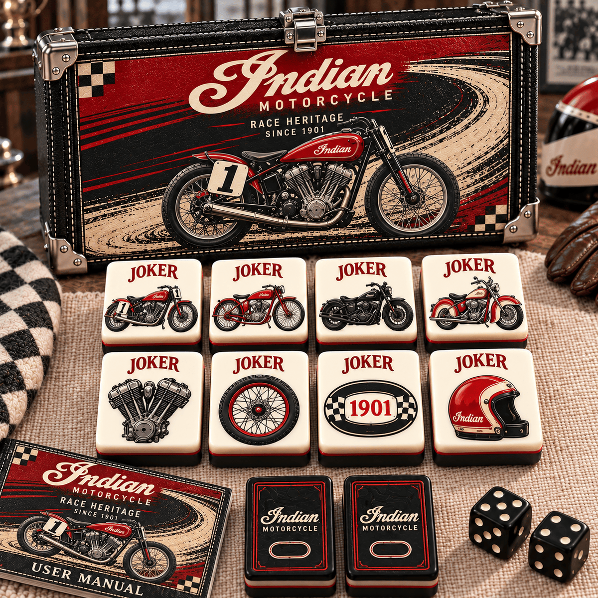 Premium IDMC Mahjong Tiles Set PVNA