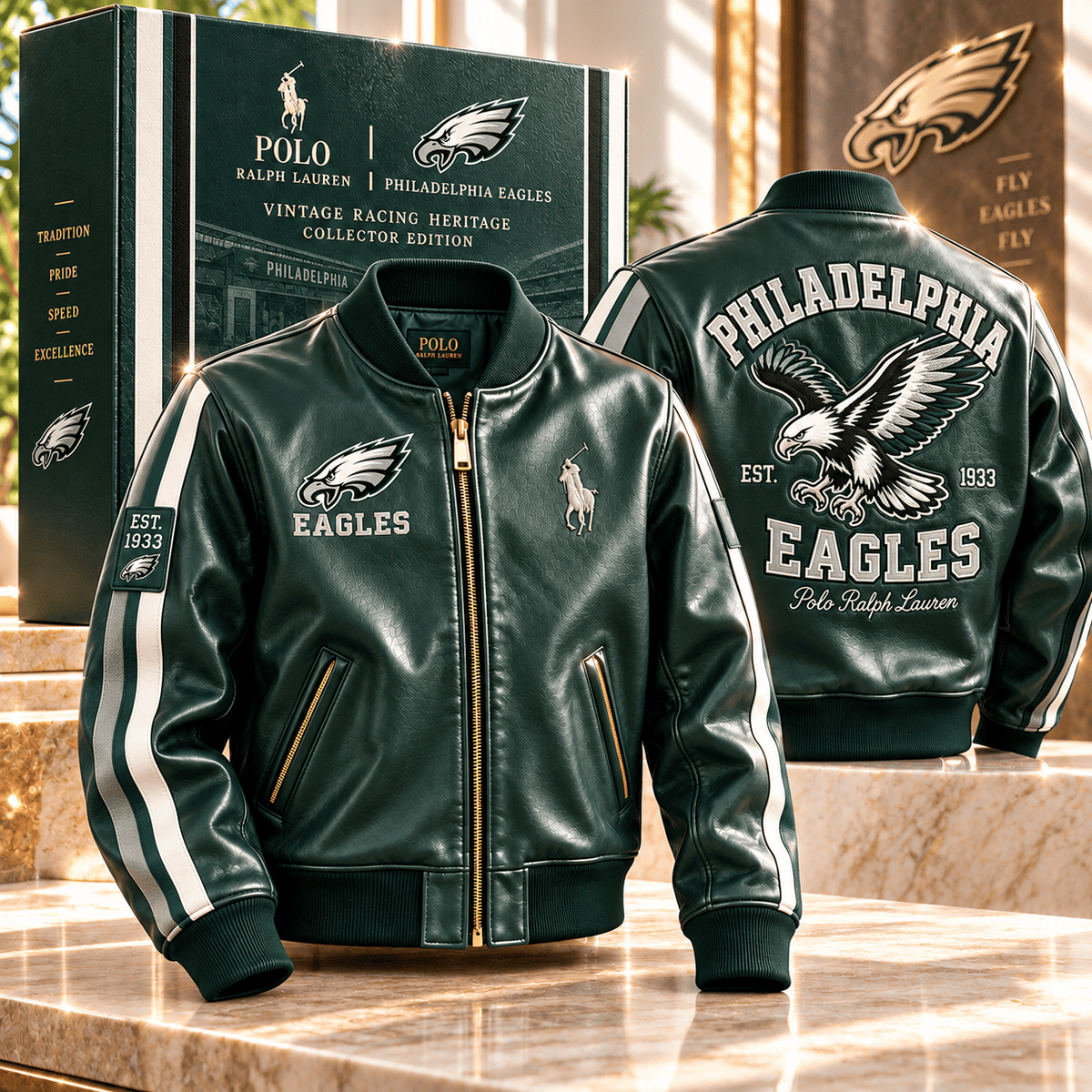 PLDE PREMIUM LEATHER BOMBER JACKET NTNA