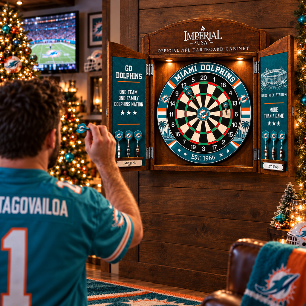 MDP Premium Dartboard Cabinet Set – Wall-Mounted Dart Game PNPA